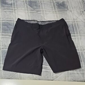 Hogan Black Flat Front Shorts Sleek Design